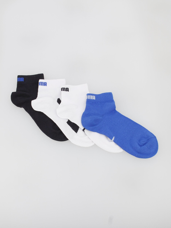 Pack 4 paires de chaussettes quarter bleu enfant - Puma