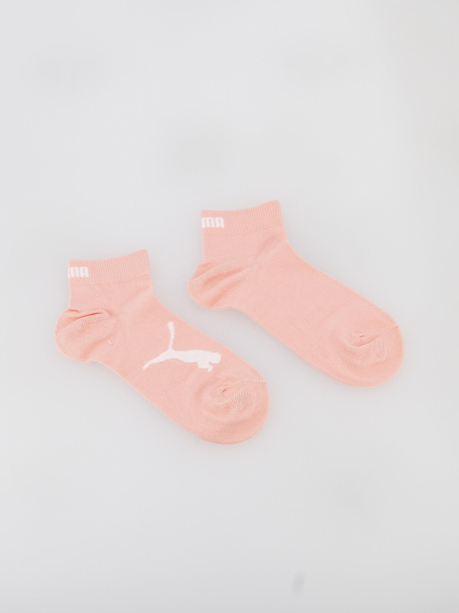 Pack 4 paires de chaussettes quarter coral rose enfant - Puma