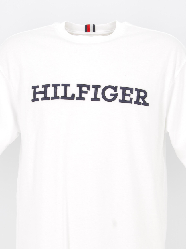 T-shirt monotype logo blanc homme - Tommy Hilfiger