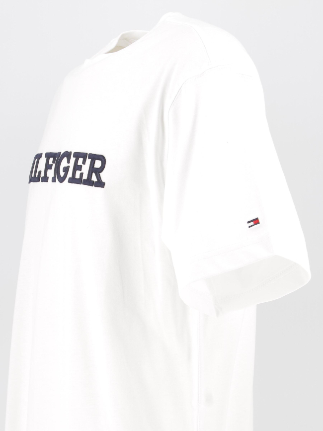 T-shirt monotype logo blanc homme - Tommy Hilfiger