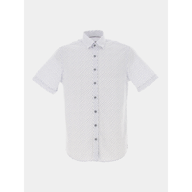 Chemise à fleurs kaito blanc bleu homme - Izac