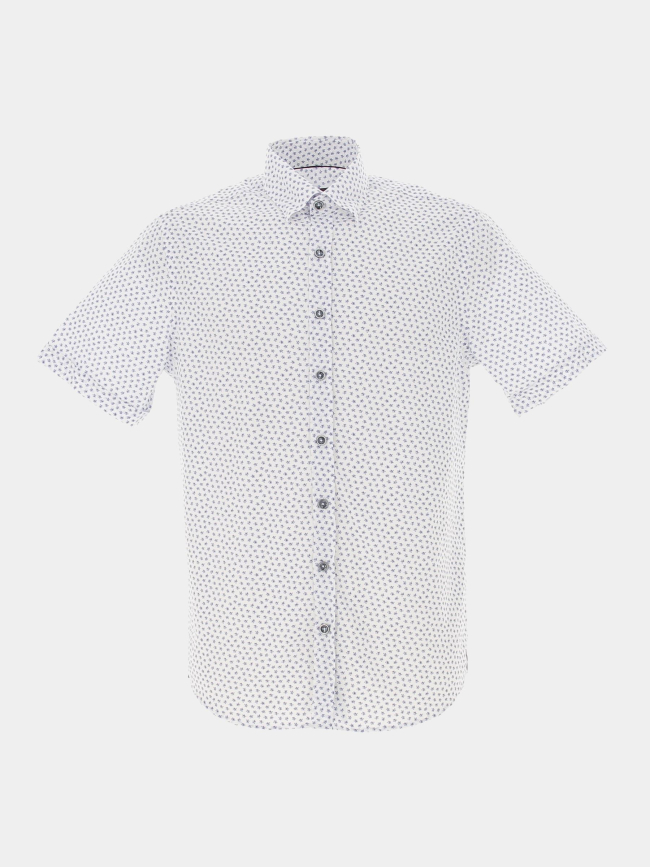 Chemise à fleurs kaito blanc bleu homme - Izac