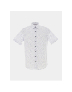 Chemise à fleurs kaito blanc bleu homme - Izac