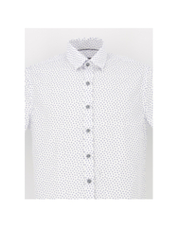 Chemise à fleurs kaito blanc bleu homme - Izac