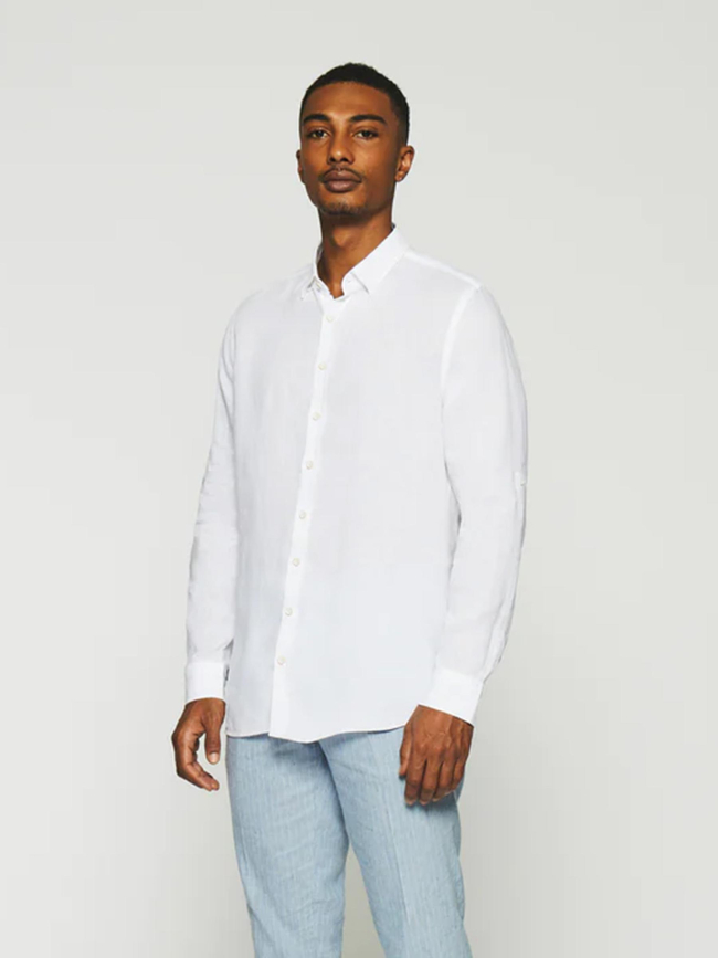 Chemise en lin kiss blanc homme - Izac