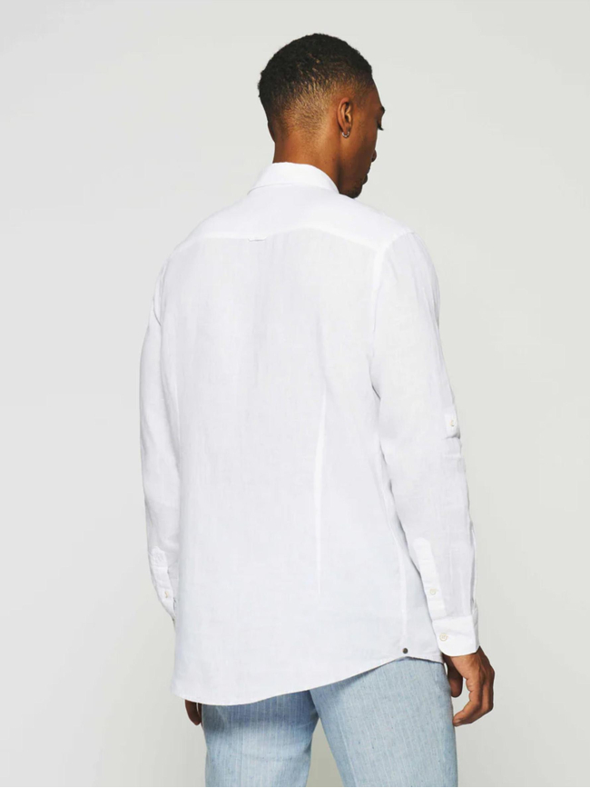 Chemise en lin kiss blanc homme - Izac