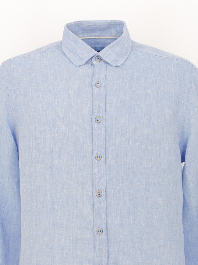 Chemise en lin kiss bleu homme - Izac