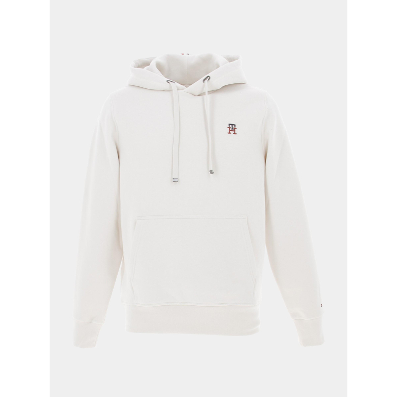 Sweat à capuche petit logo brodé beige homme - Tommy Hilfiger