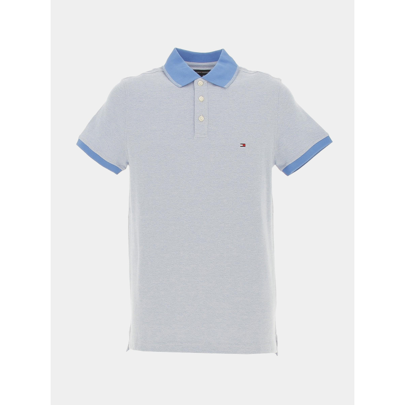 Polo slim mouline bleu clair chiné homme - Tommy Hilfiger