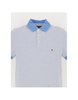 Polo slim mouline bleu clair chiné homme - Tommy Hilfiger