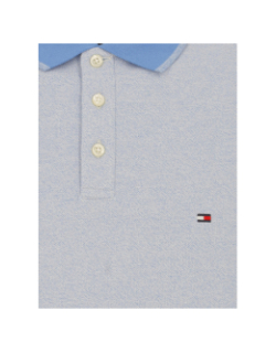 Polo slim mouline bleu clair chiné homme - Tommy Hilfiger