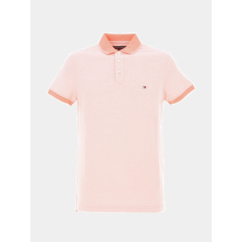 Polo slim mouline rose chiné homme - Tommy Hilfiger