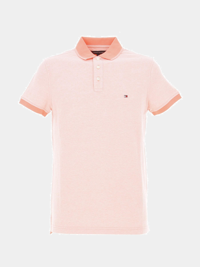 Polo slim mouline rose chiné homme - Tommy Hilfiger