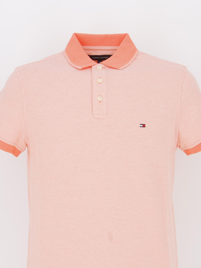 Polo slim mouline rose chiné homme - Tommy Hilfiger