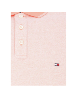 Polo slim mouline rose chiné homme - Tommy Hilfiger