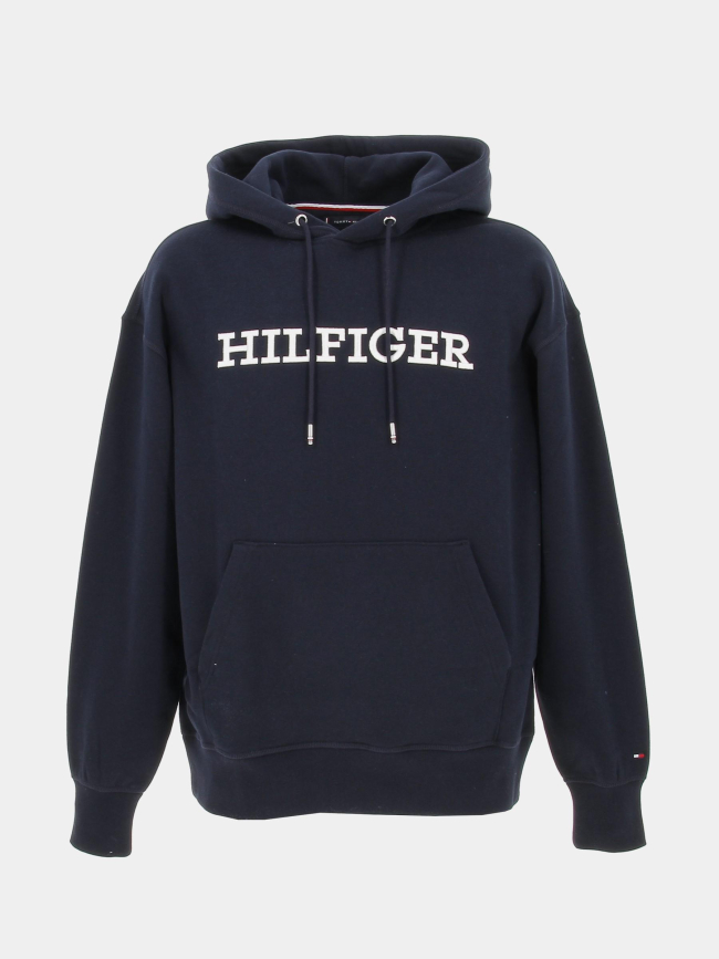 Sweat à capuche monotype bleu marine homme - Tommy Hilfiger