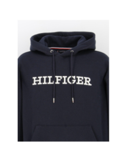 Sweat à capuche monotype bleu marine homme - Tommy Hilfiger