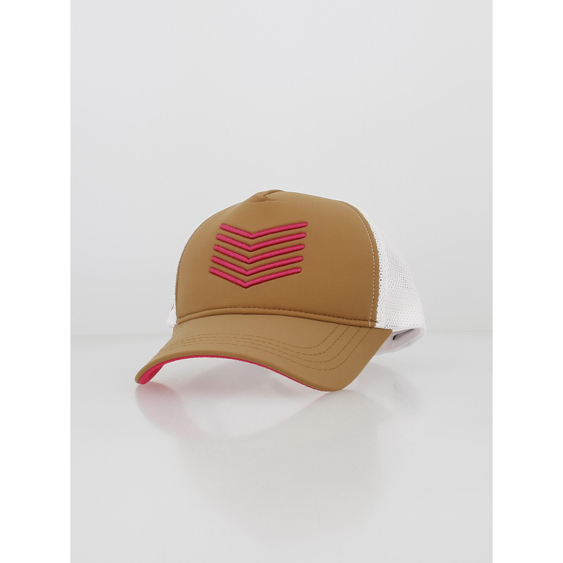 Casquette chevrons marron blanc femme - HBT