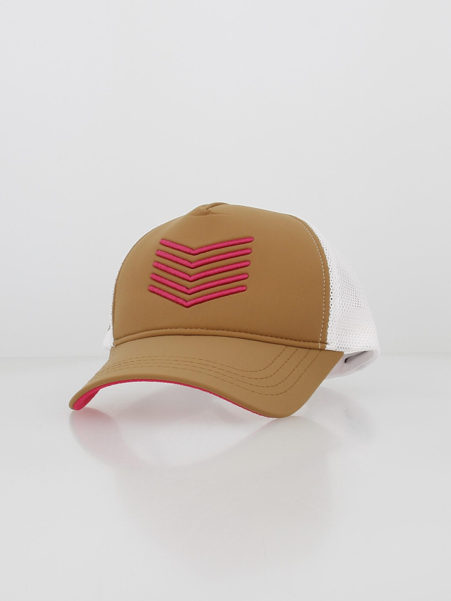 Casquette chevrons marron blanc femme - HBT