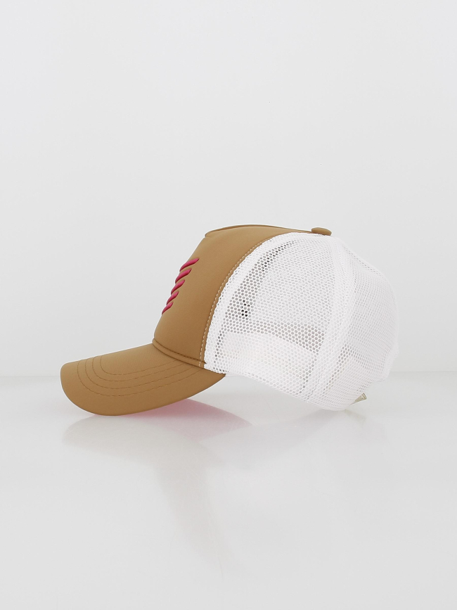 Casquette chevrons marron blanc femme - HBT