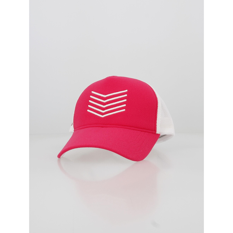 Casquette chevron rose fuchsia blanc femme - HBT