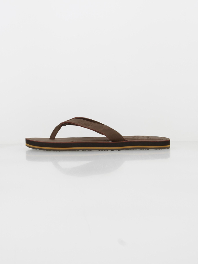 Tongs simili cuir verzo marron homme - Oxbow