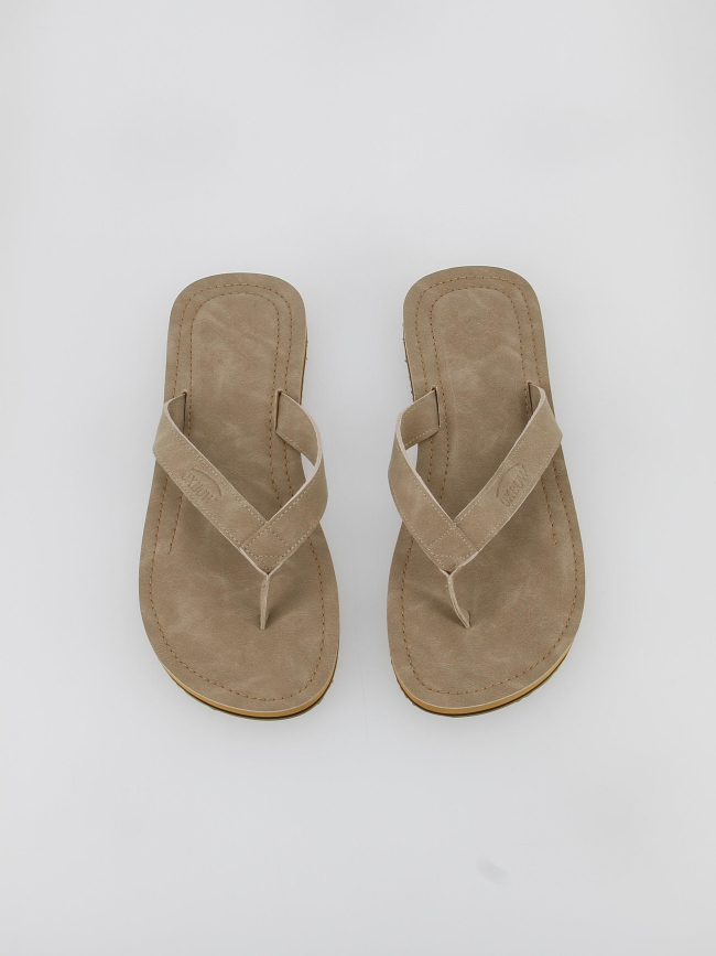 Tongs simili cuir verzo beige homme - Oxbow