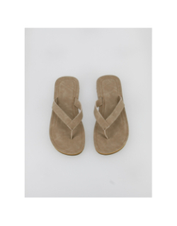 Tongs simili cuir verzo beige homme - Oxbow