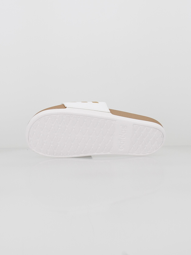 Claquettes adilette comfort doré blanc femme - Adidas