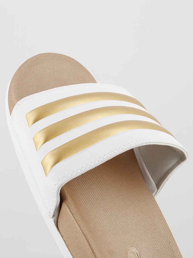 Claquettes adilette comfort doré blanc femme - Adidas