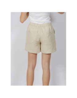 Short en lin casual beige femme - Tommy Hilfiger