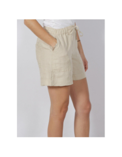 Short en lin casual beige femme - Tommy Hilfiger