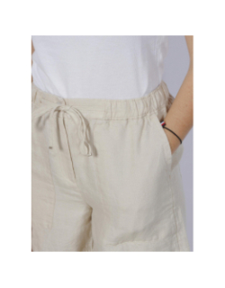 Short en lin casual beige femme - Tommy Hilfiger