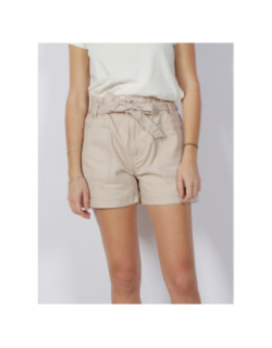 Short taille haute maddie beige femme - Jacqueline De Yong