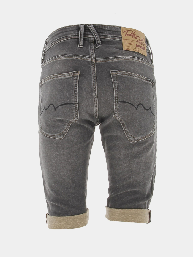 Short en jean denim scotty 3 gris homme - Teddy Smith