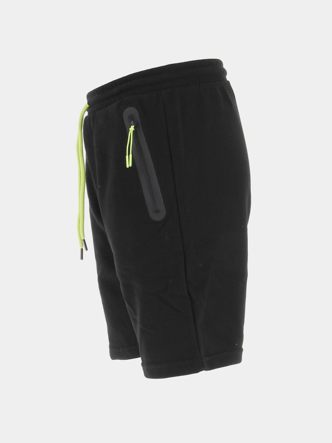 Short jogging détails jaune fluo noir homme - Comme Des Loups
