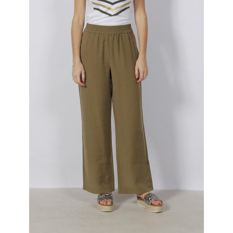 Pantalon large carmen kaki femme - Vero Moda