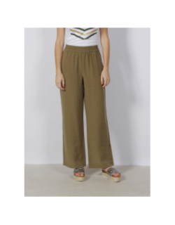 Pantalon large carmen kaki femme - Vero Moda