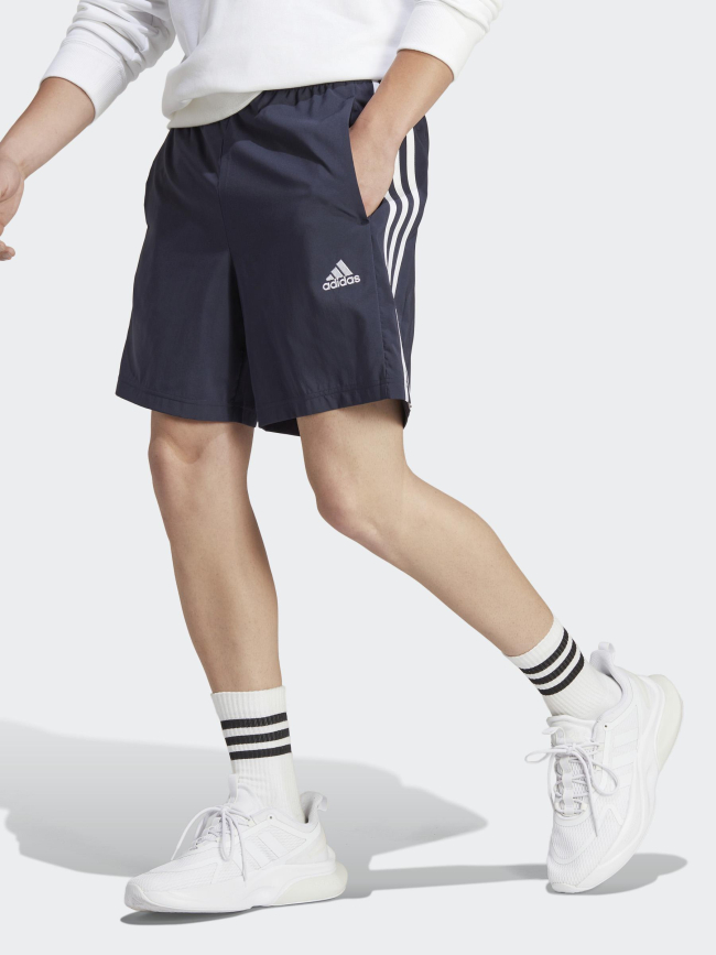 Short de sport 3 stripes chelsea bleu marine homme - Adidas