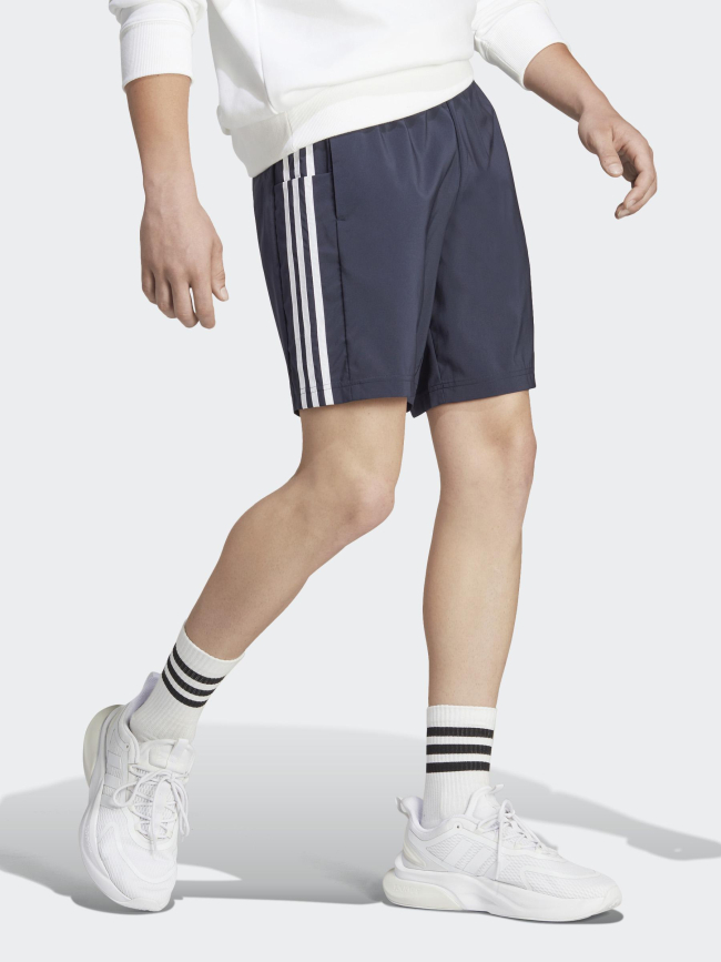 Short de sport 3 stripes chelsea bleu marine homme - Adidas