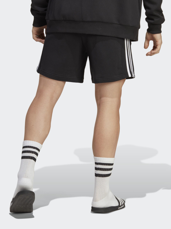 Short jogging 3 stripes fit noir homme - Adidas