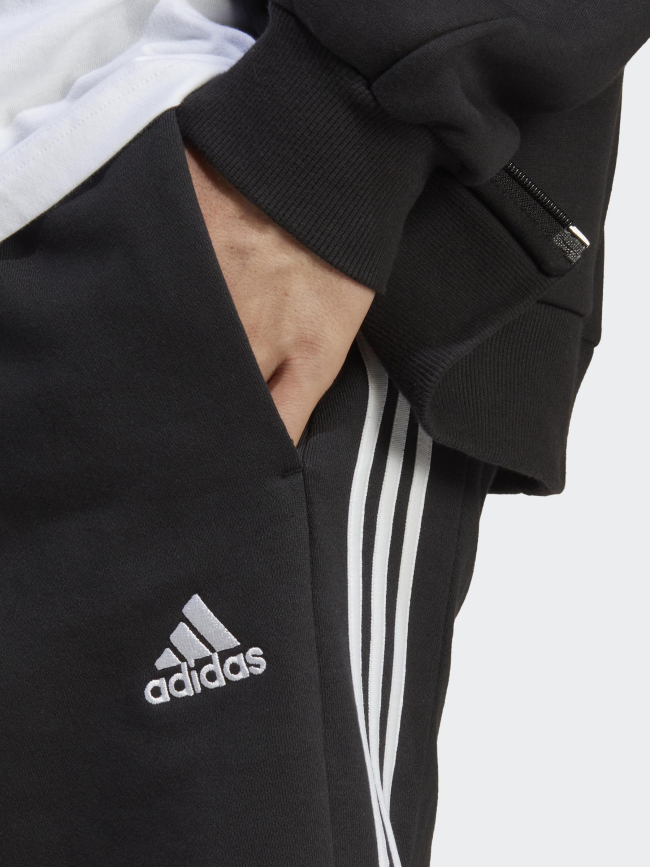 Short jogging 3 stripes fit noir homme - Adidas