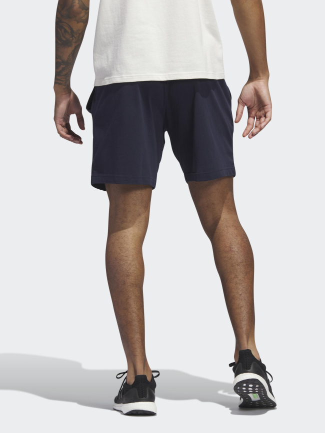 Short jogging linear logo bleu marine homme - Adidas