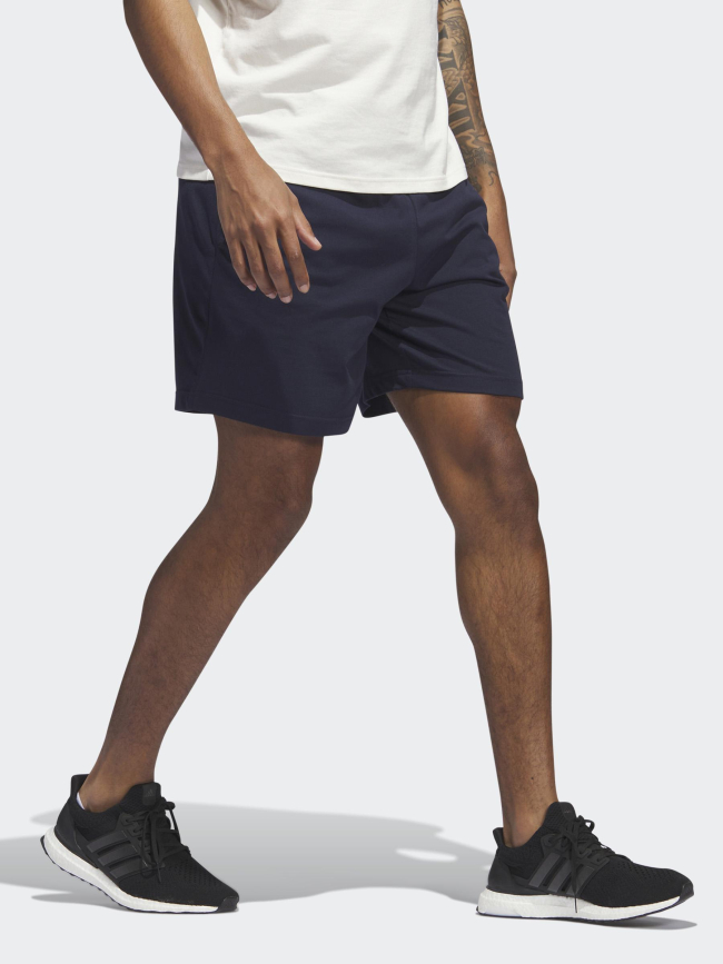 Short jogging linear logo bleu marine homme - Adidas