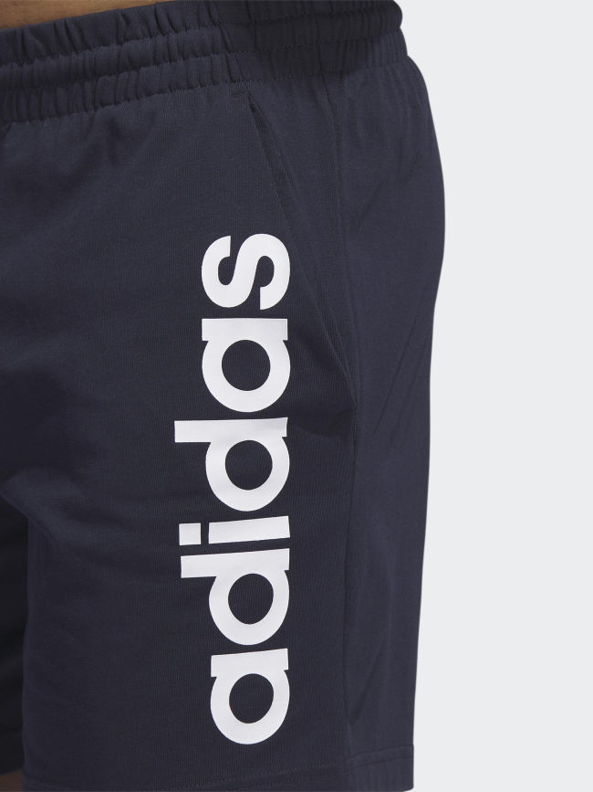 Short jogging linear logo bleu marine homme - Adidas