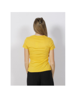 T-shirt sequin strass logo jaune femme - Salsa