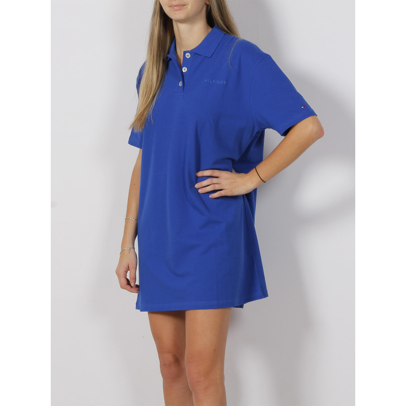 Robe polo large relax bleu femme - Tommy Hilfiger