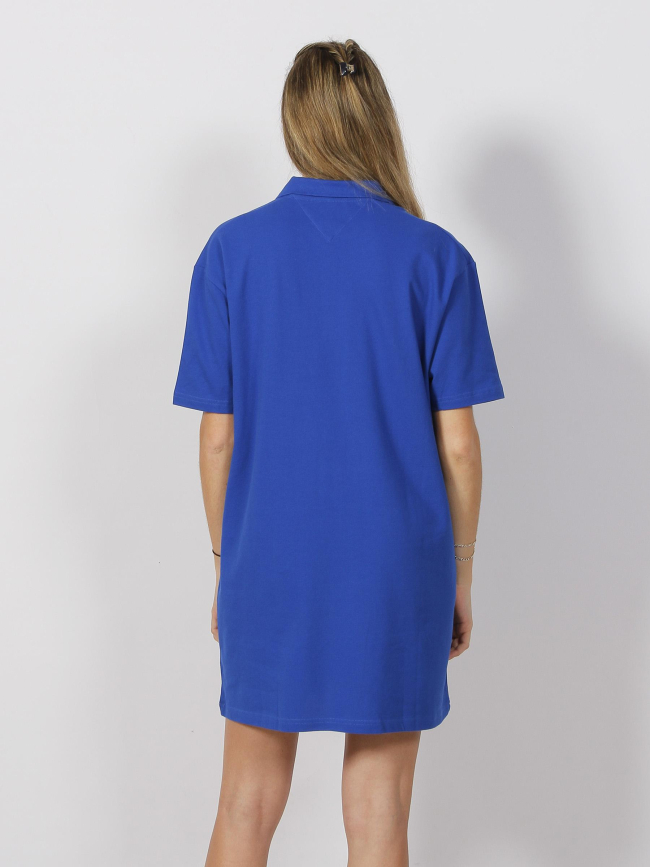 Robe polo large relax bleu femme - Tommy Hilfiger