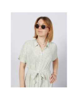 Robe chemise mi-longue menny vert femme - Vero Moda