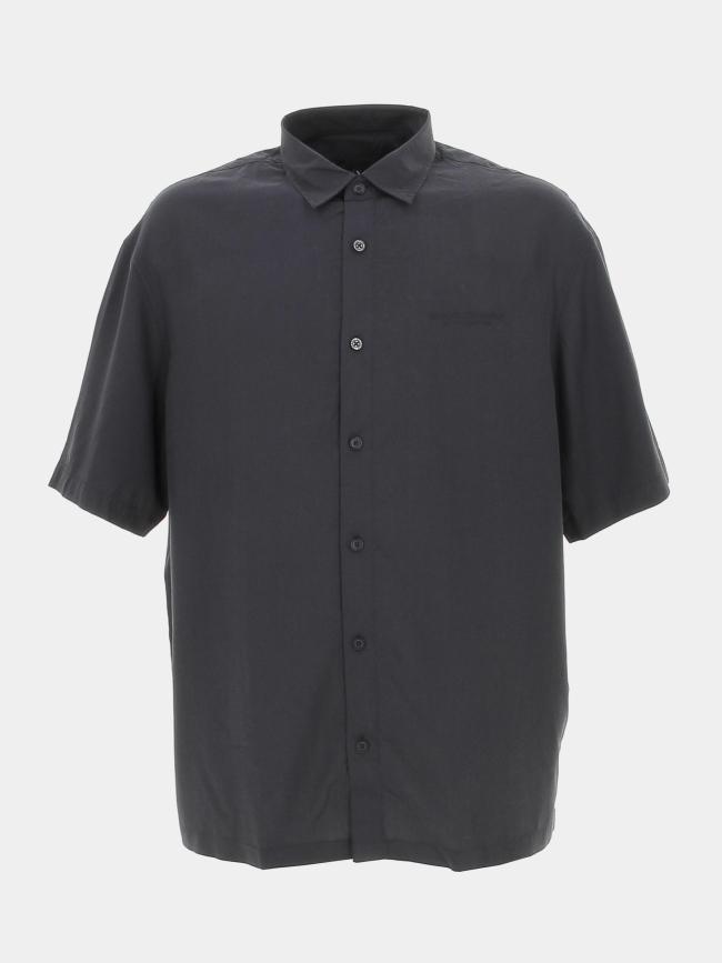 Chemise fluide loose noir homme - Armani Exchange